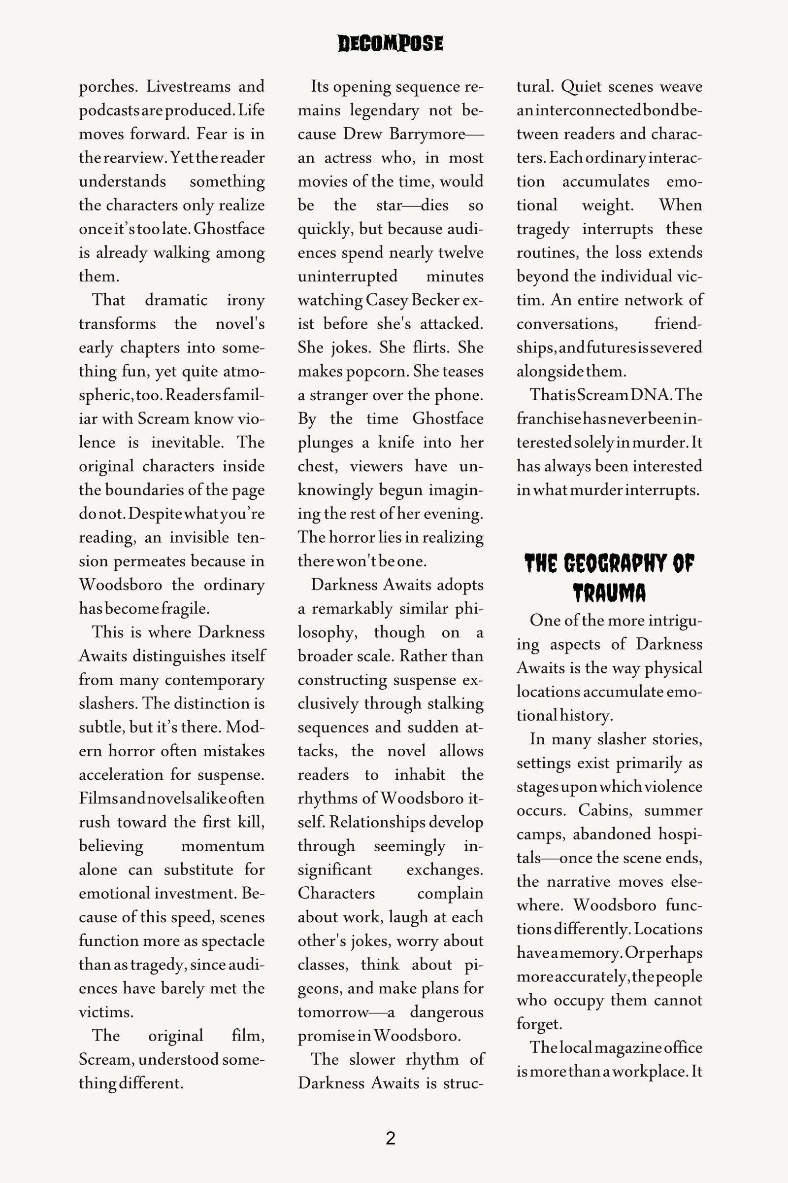 Decompose Magazine page 2