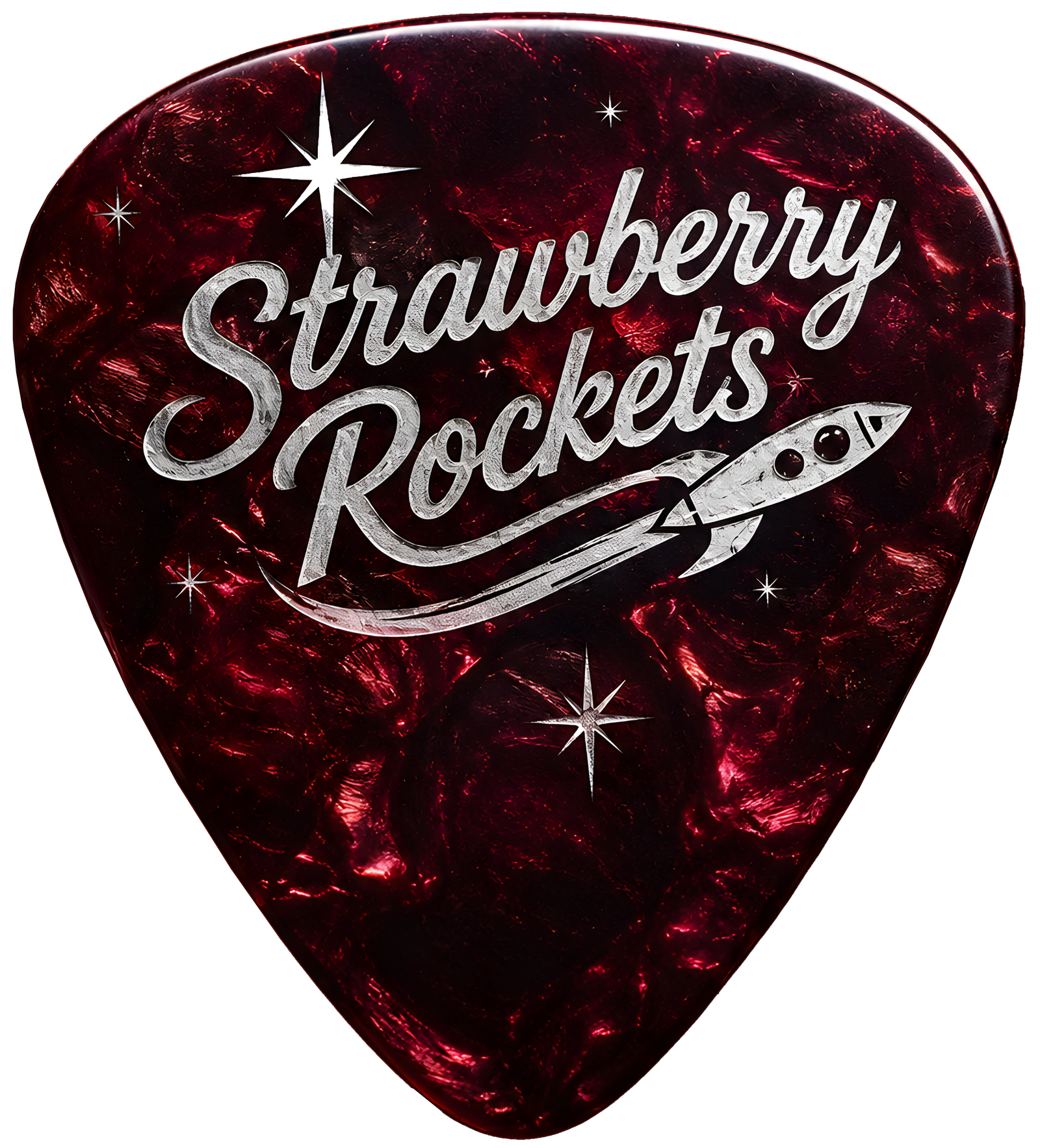 Strawberry Rockets guitar pick