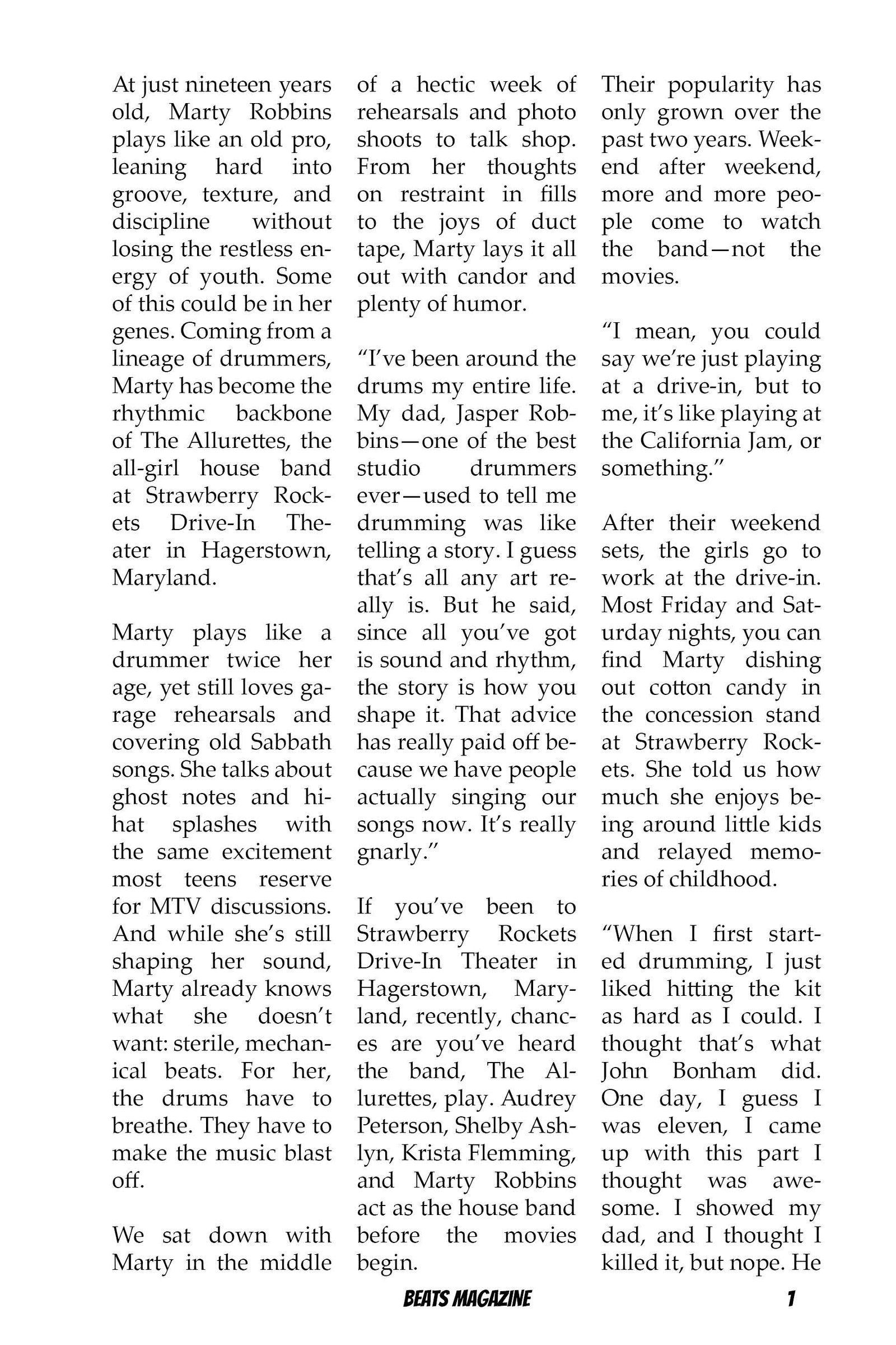 Marty’s Beats — Page 1
