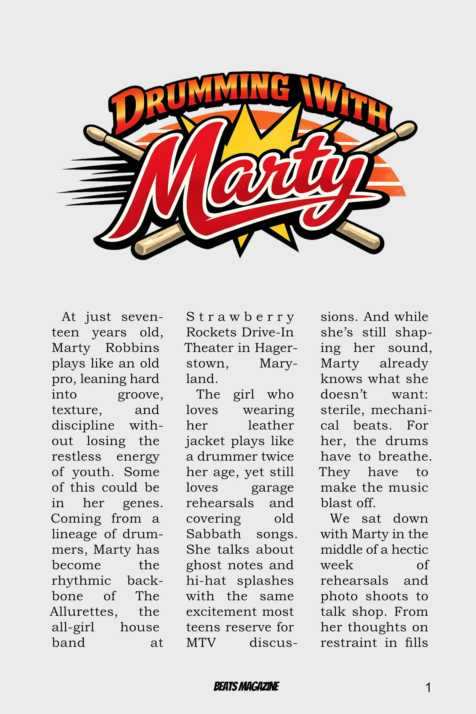 Beats Magazine Winter 1984 page 1