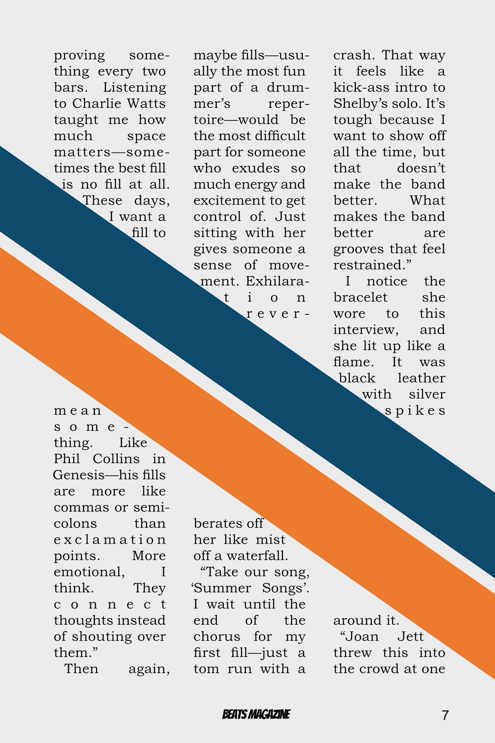 Beats Magazine Winter 1984 page 7