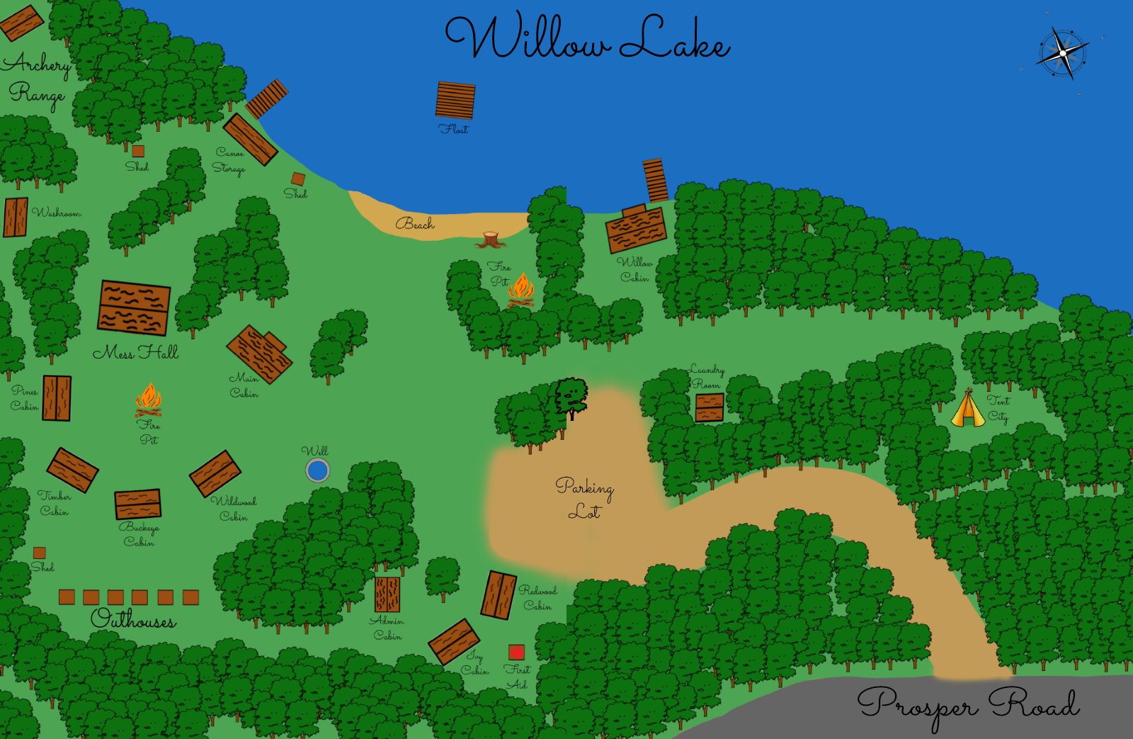 Willow Lake Map